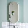 Mirror cabinet LINDHOLM oval White 4