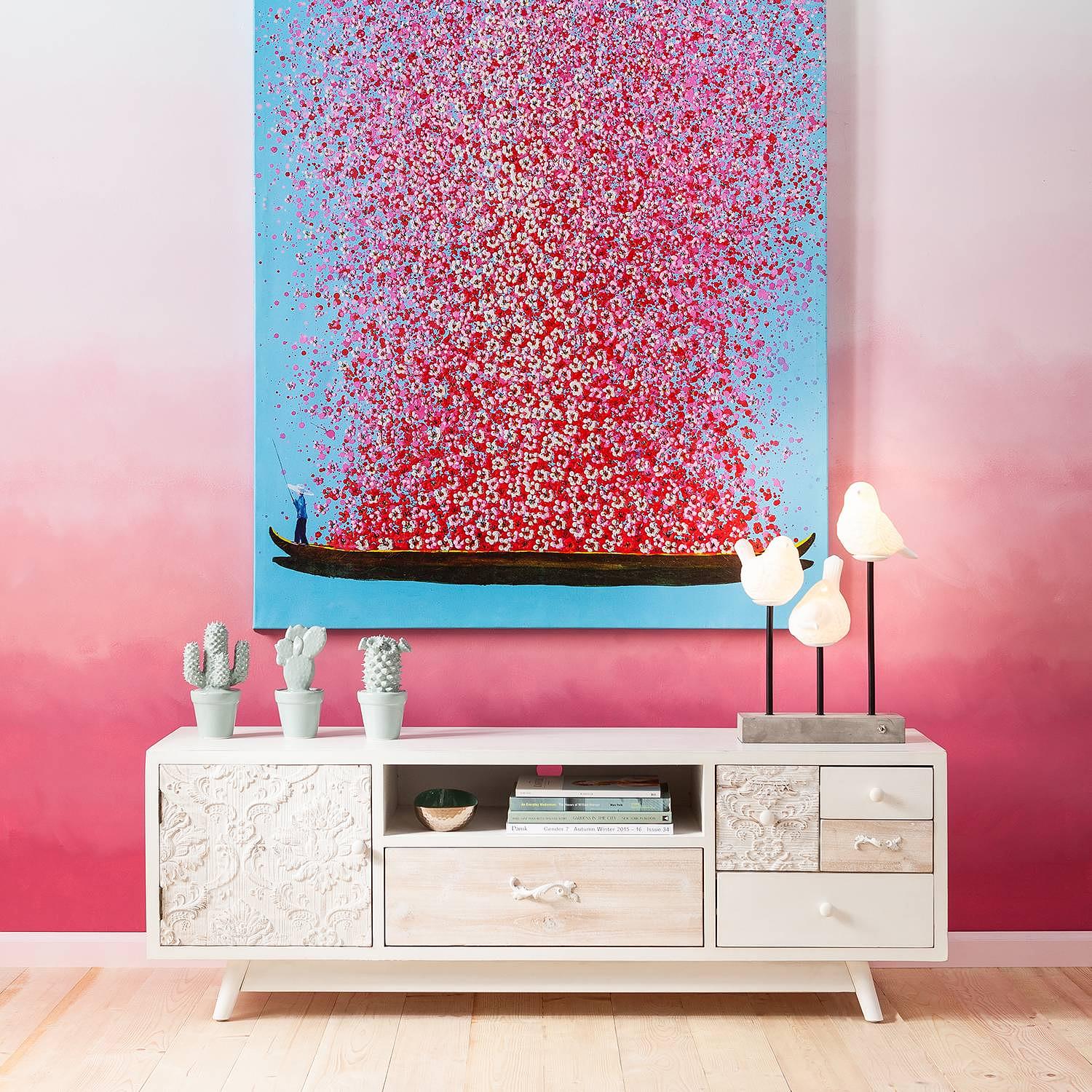 3-Flammig Tischleuchte Birds Porzellan 2