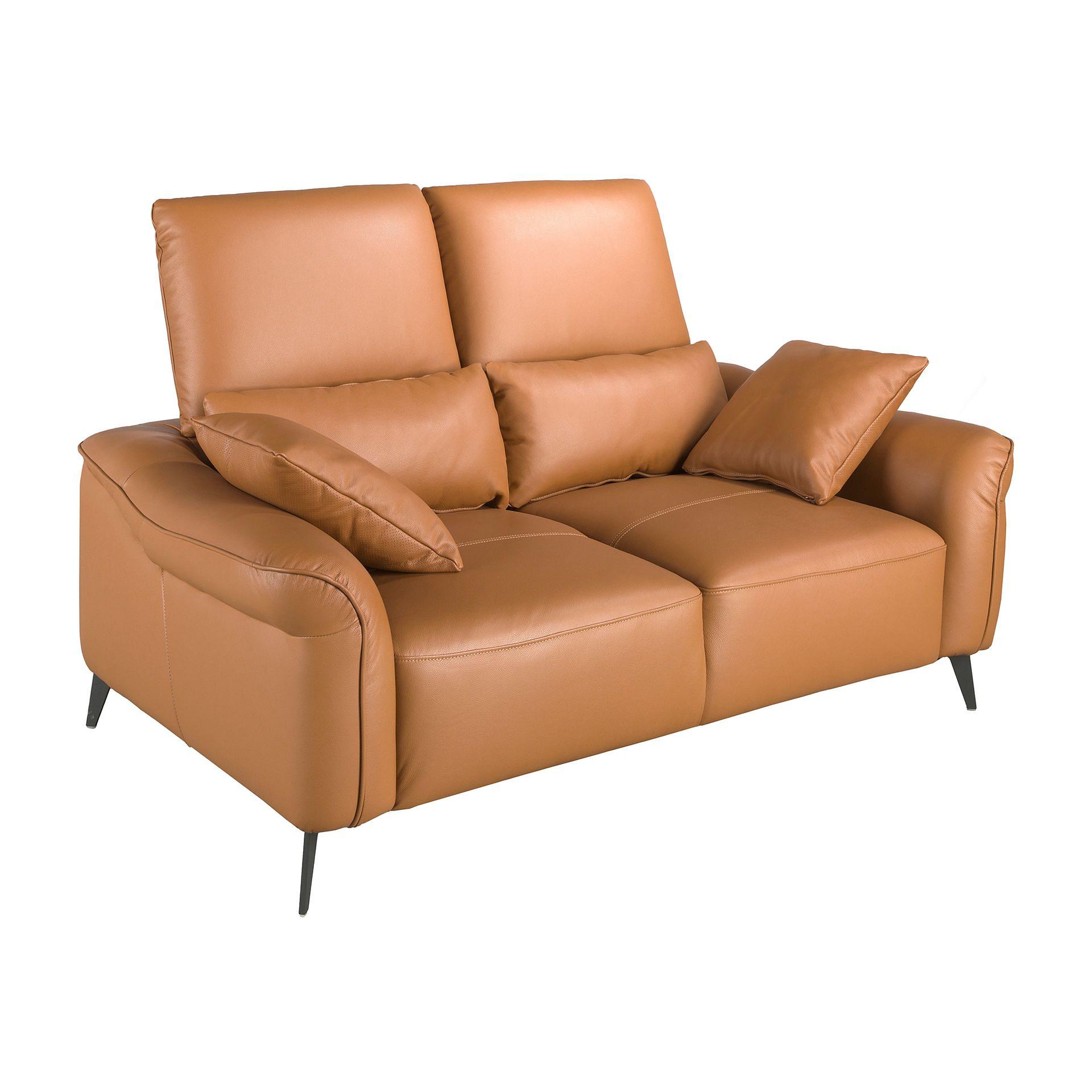 2-Sitzer Sofa braunes Leder 6207 7