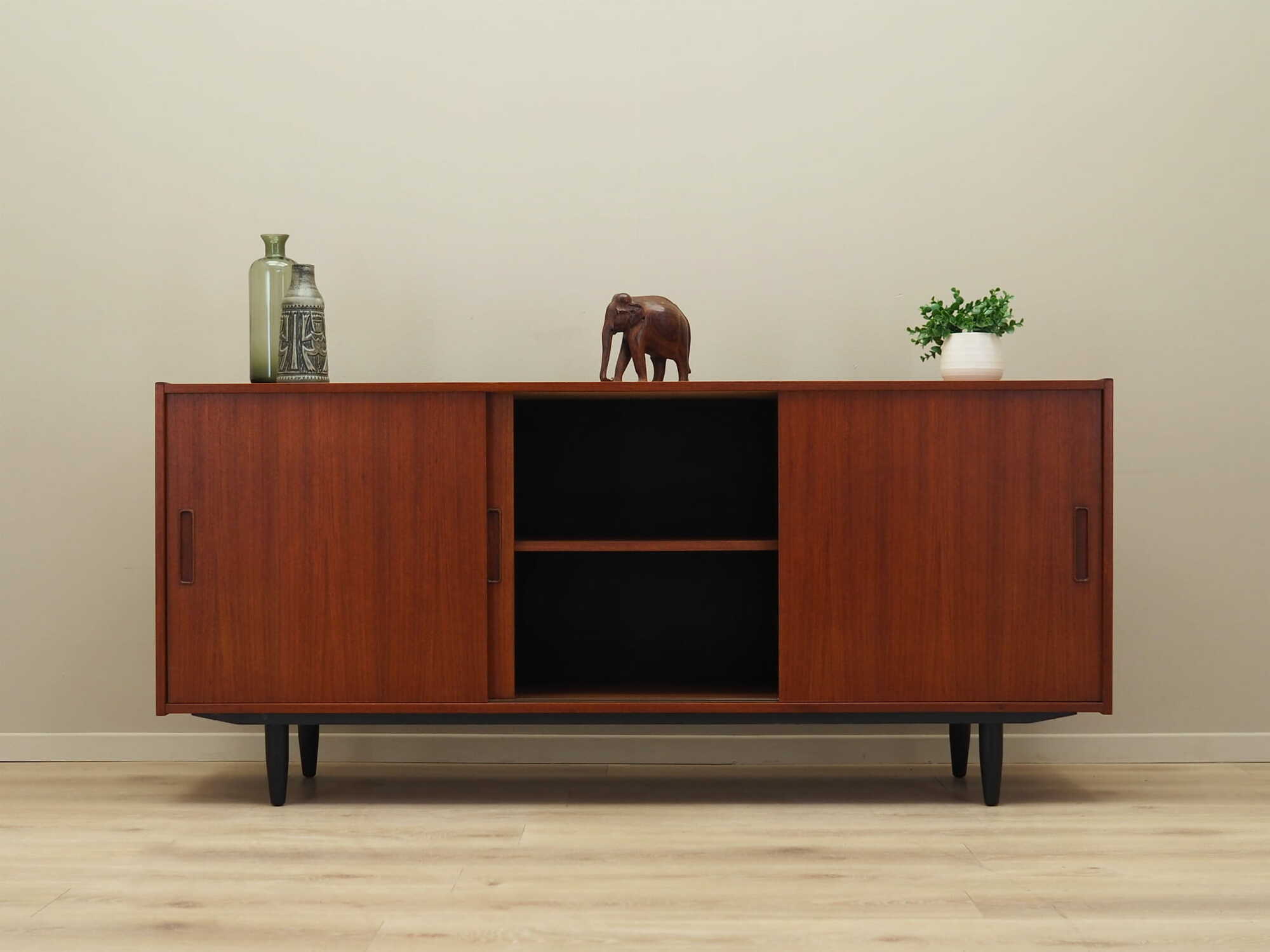 Vintage Sideboard Teakholz Braun 1970er Jahre 2