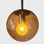 P193 4106 Pendant light smoked glass gold 0