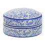 Jewelry box ceramic blue white 0