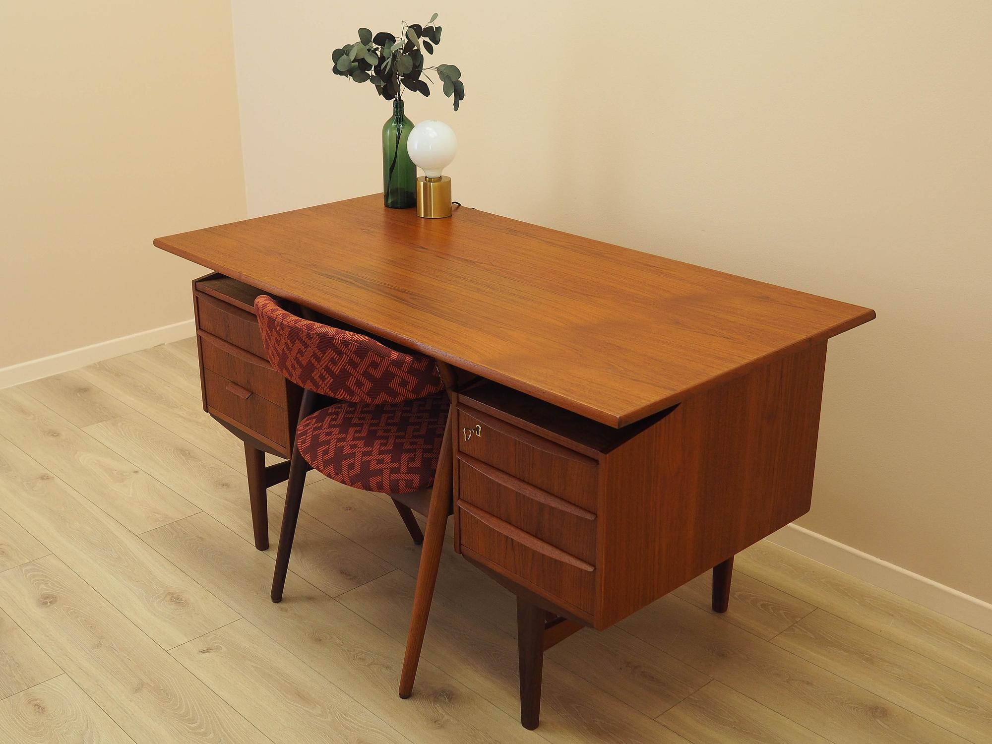 Schreibtisch Teak Braun 3