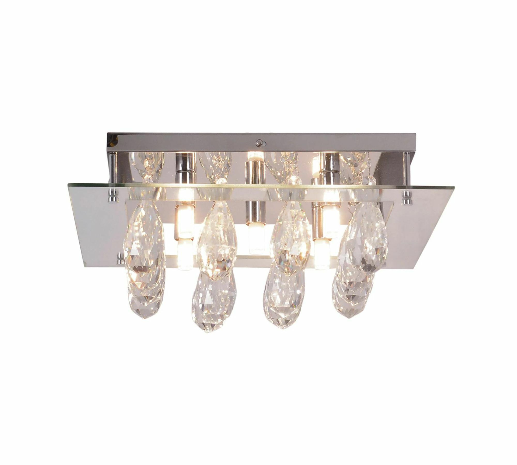 LED Deckenleuchte Edelstahl Silber 2