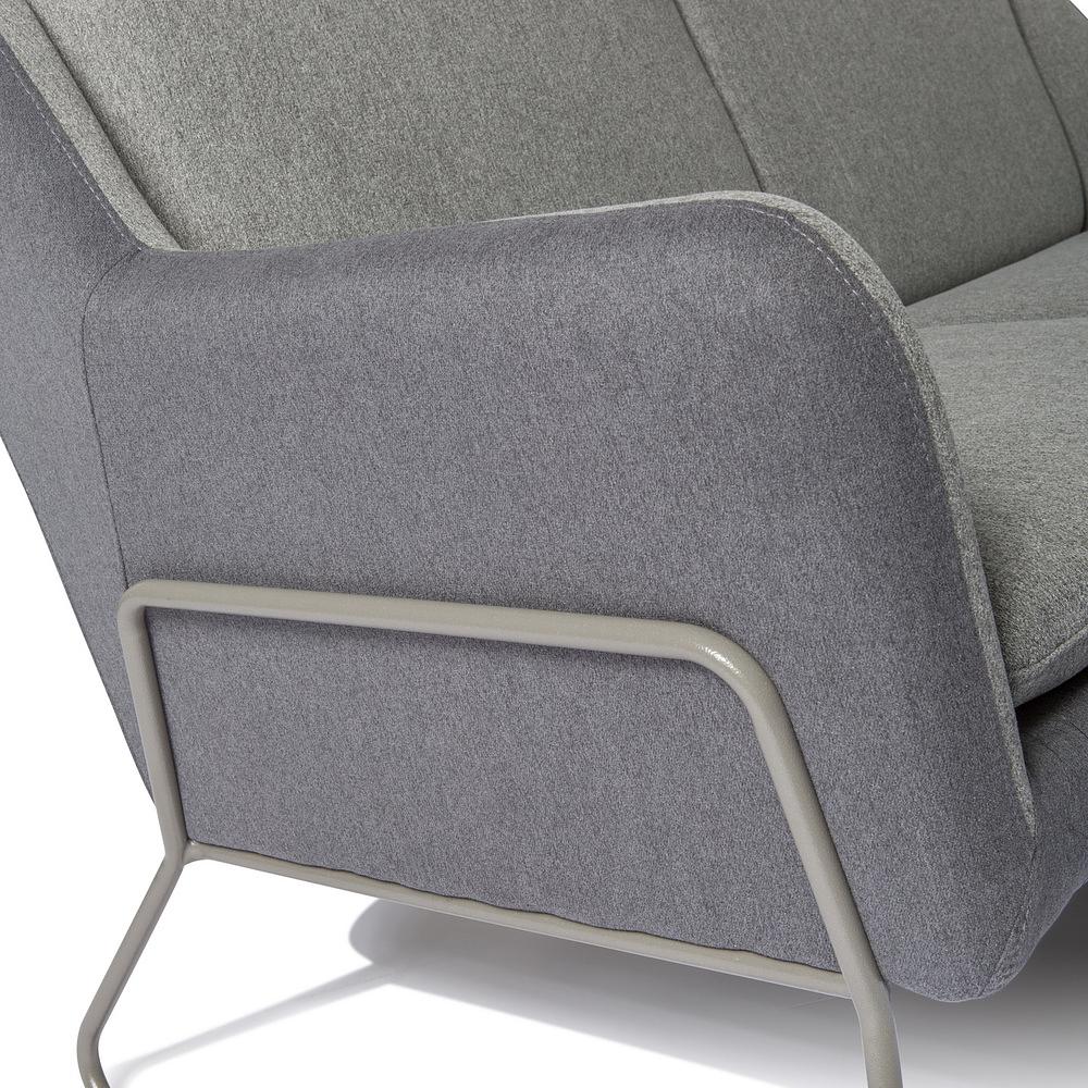 LAGUN 3-Sitzer Sofa Stoff Grau 1