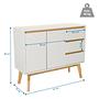Tarolo I Chest of drawers with 3 drawers White 4