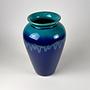 Fat Lava Vase Keramik Blau 1980er Jahre 2