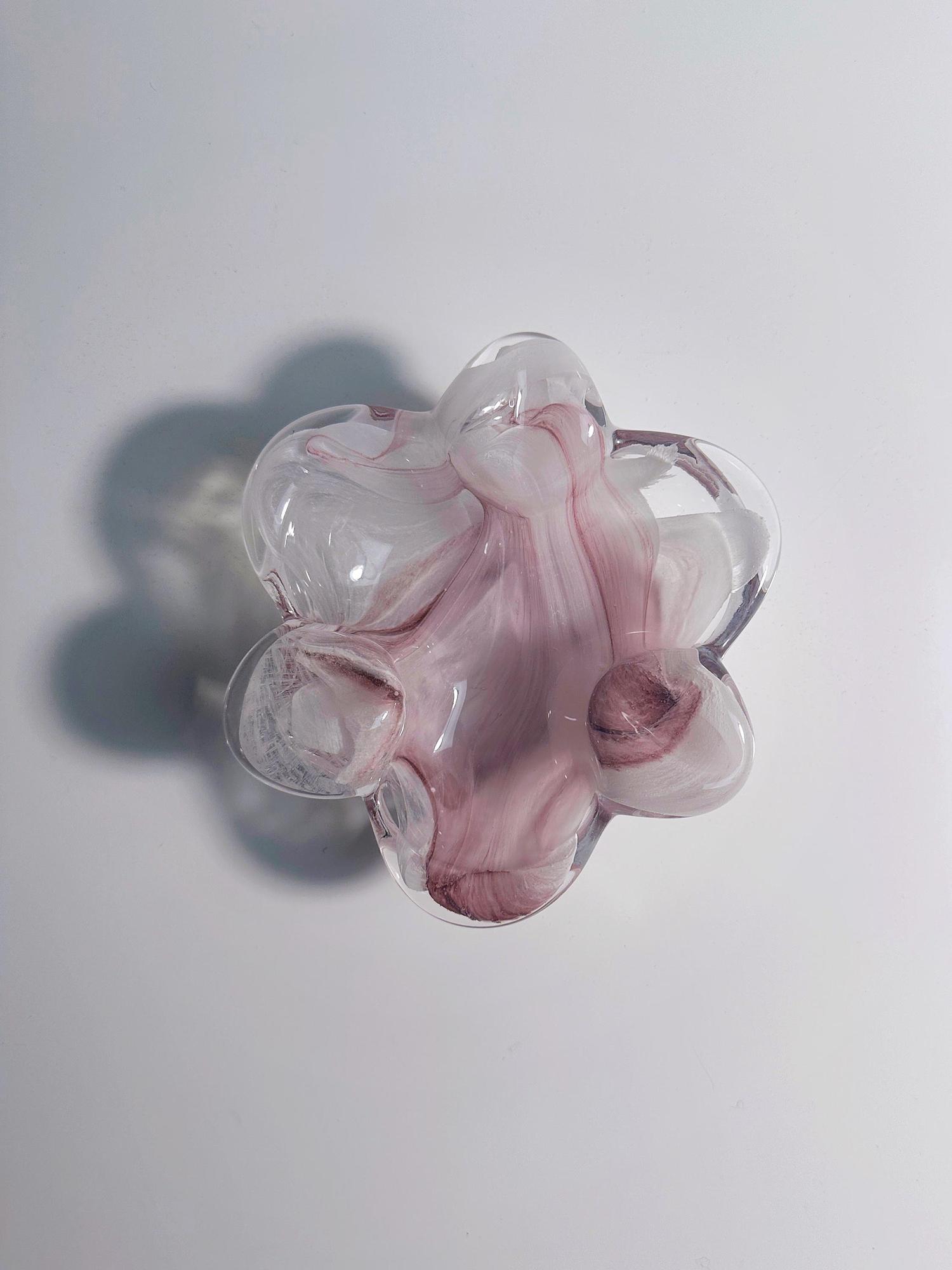 Vintage Ashtray Cloud Glass 1980s 2