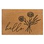 Kokos Fußmatte Hello & Flowers Kokos Braun / Schwarz 1
