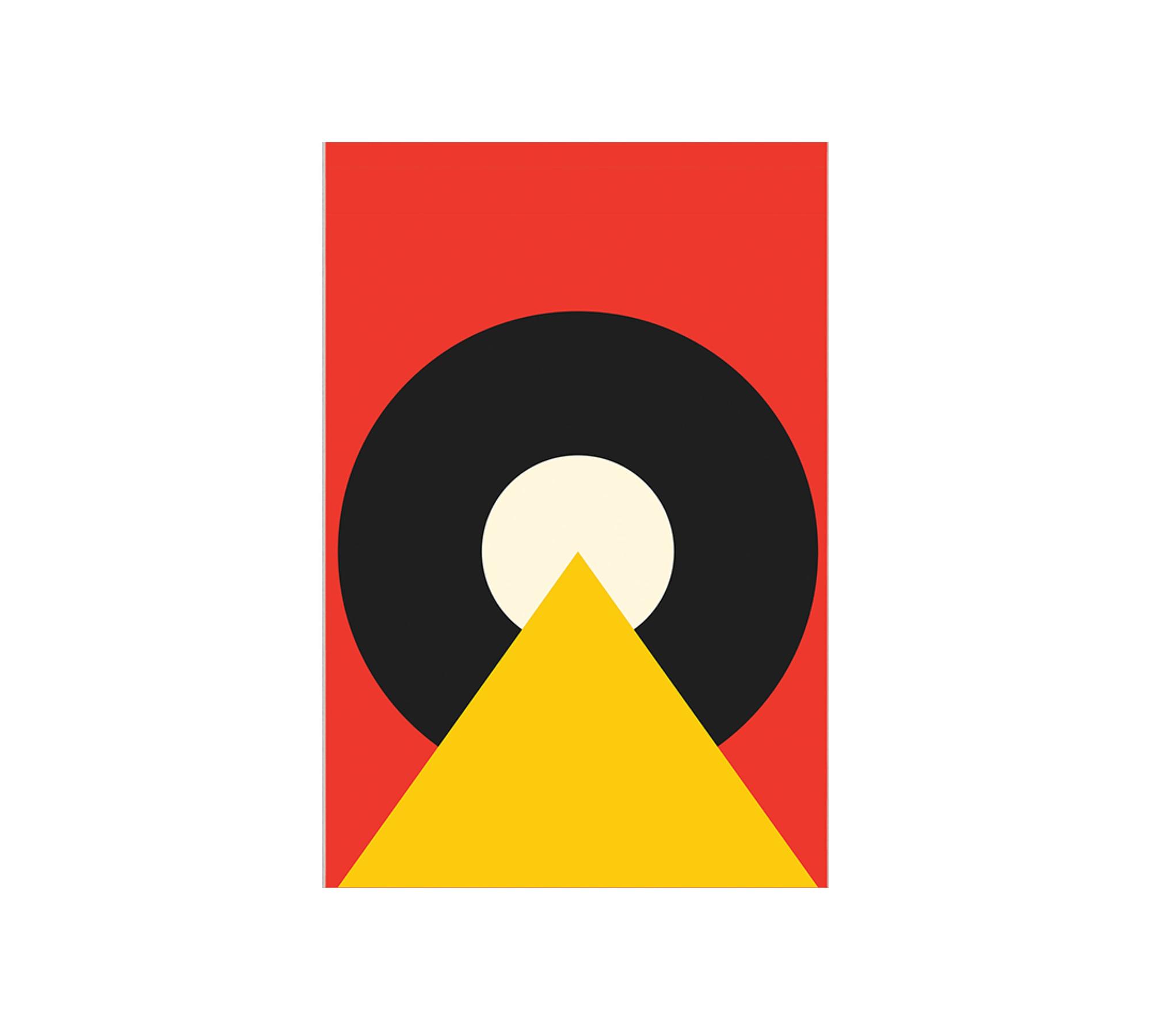 Bauhaus Sunrise CD Stampa d'arte con cornice multicolore 1