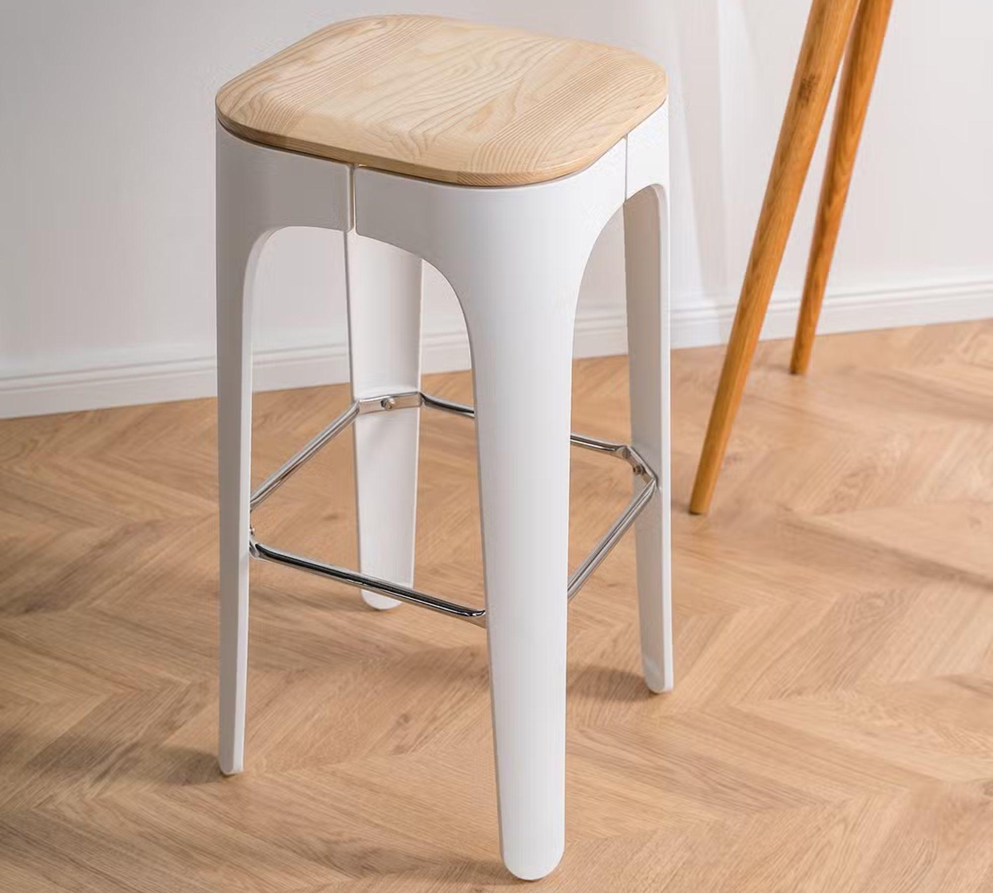 Bar stool ash white 2