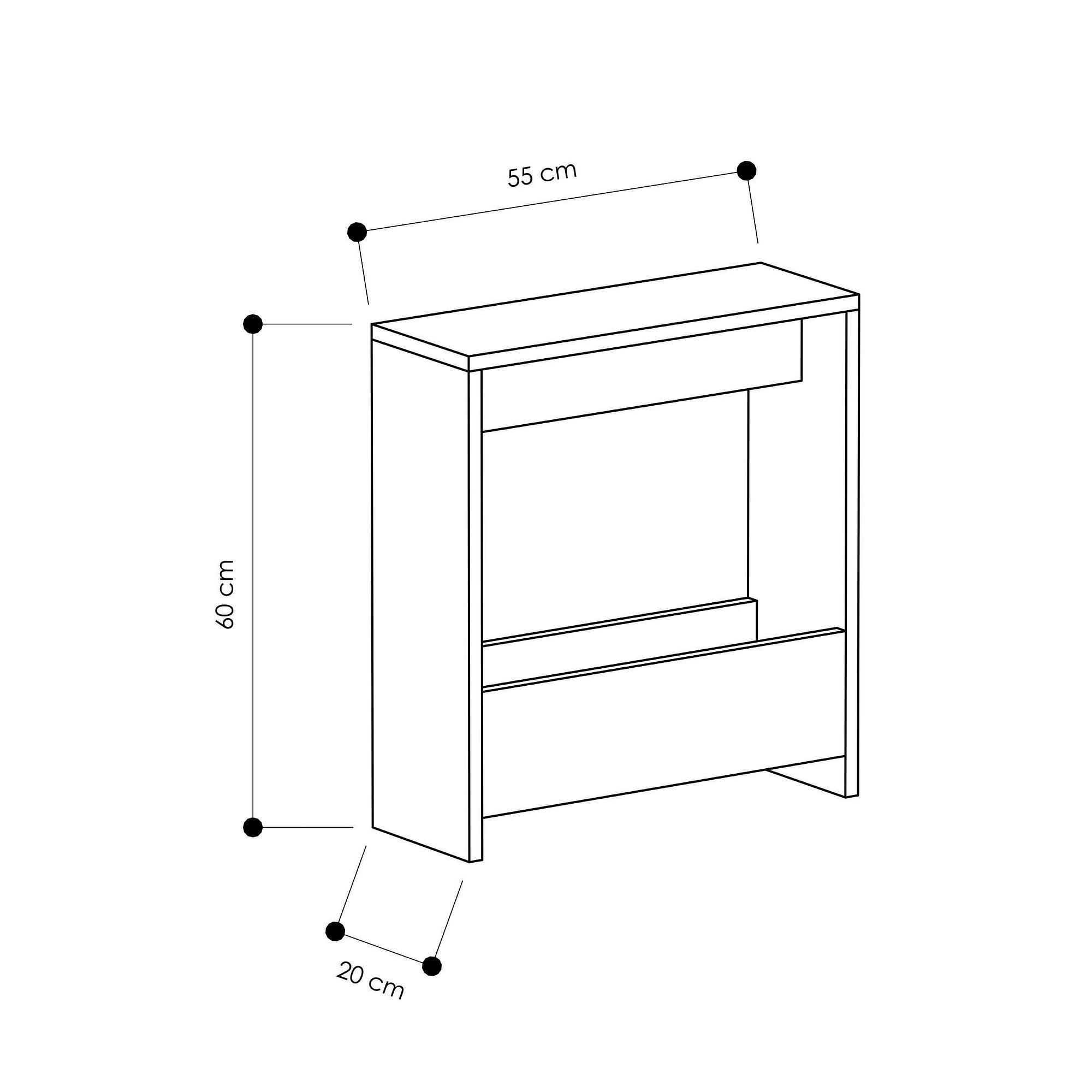 Simpi Beistelltisch Holzfurnier Weiß 5