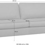 Diego Sofa 3-Sitzer Leder Grau 8