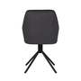 2x Dining chair iron fabric dark grey 4