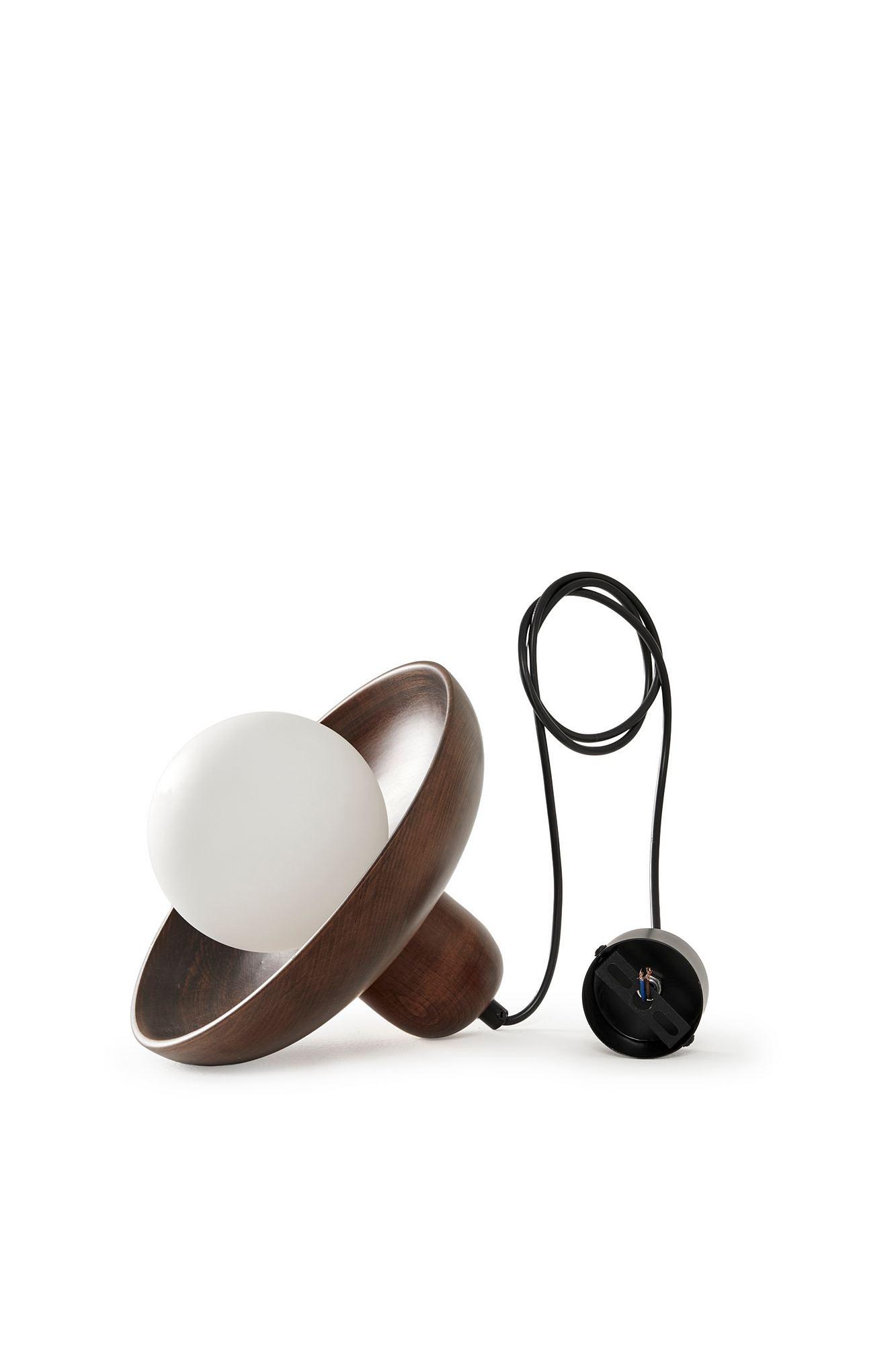 Hand Pendant Light Walnut Wood Brown 9