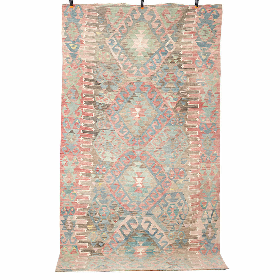 Vintage Anatolian Kilim Handgewebt Wolle 1950er Jahre 0