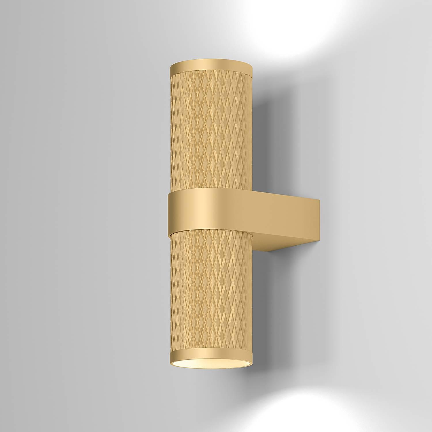 Wandleuchte Focusdesign Aluminium 2-flammig Gold 2