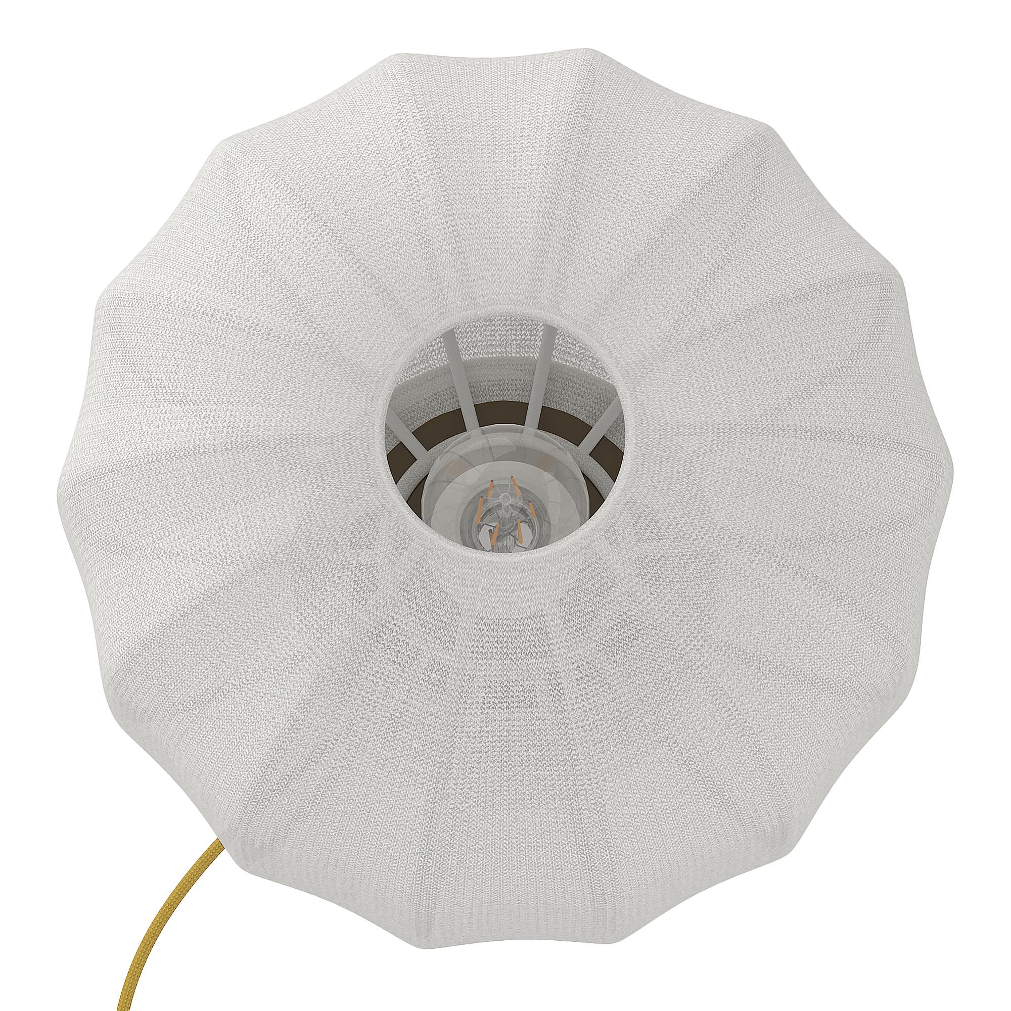 Brisa Tischleuchte 1-flammig Baumwollstoff Milchglas Braun 3