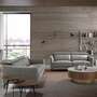 Sofa 3-Sitzer Leder Grau 1