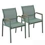 Garden Chair Alora Set of 2 Steel Olefin Green 2