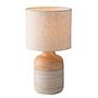 Woody Tischleuchte 1-flammig Baumwollstoff Keramik  0