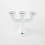Candlestick Ceramic White 1970s 3