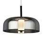 LED pendant light Frisbee Steel Smoked Glass Black 0