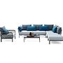 Caro Garten Lounge-Set Anthrazit Blau 1