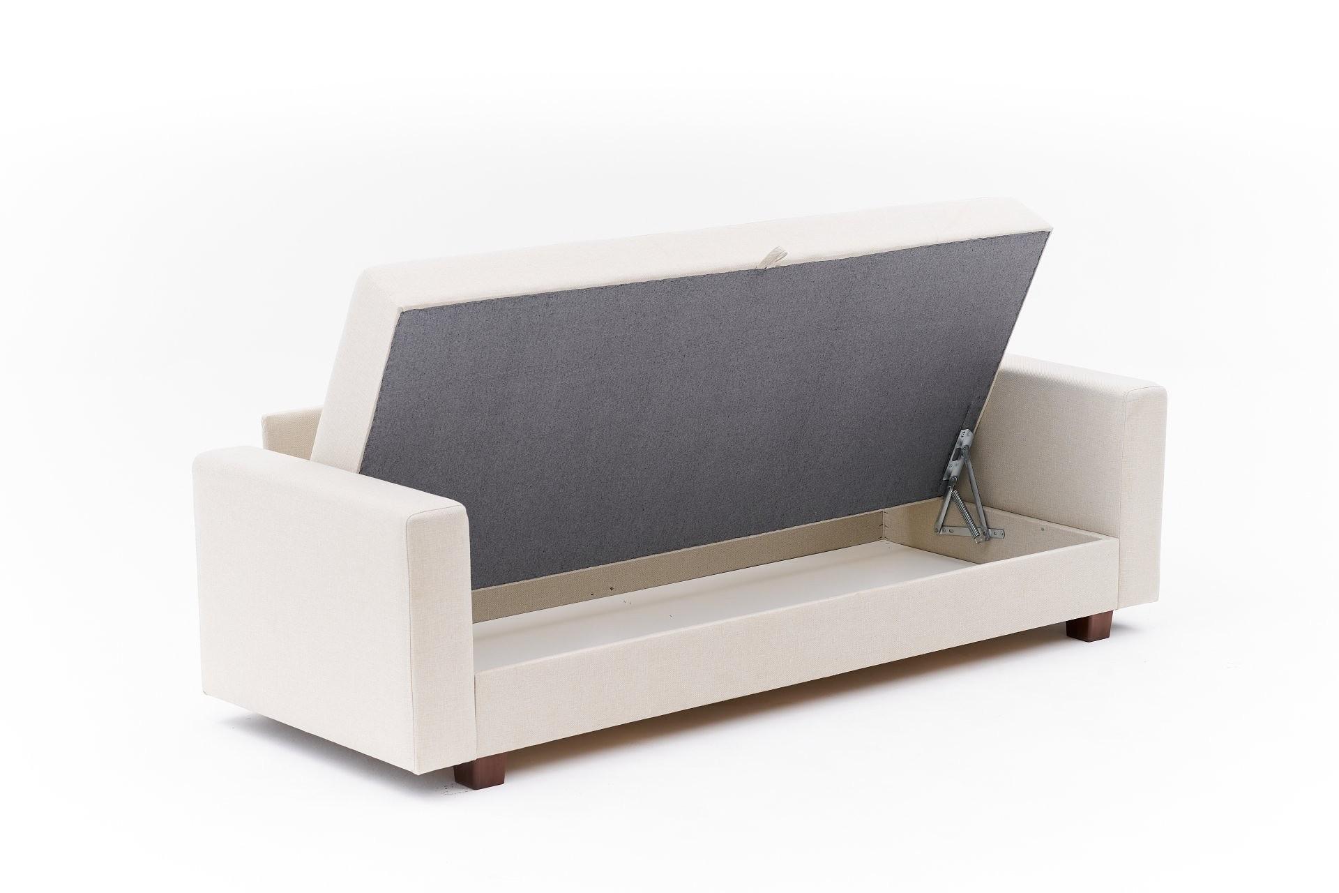 Aly Schlafsofa 3-Sitzer Creme 8