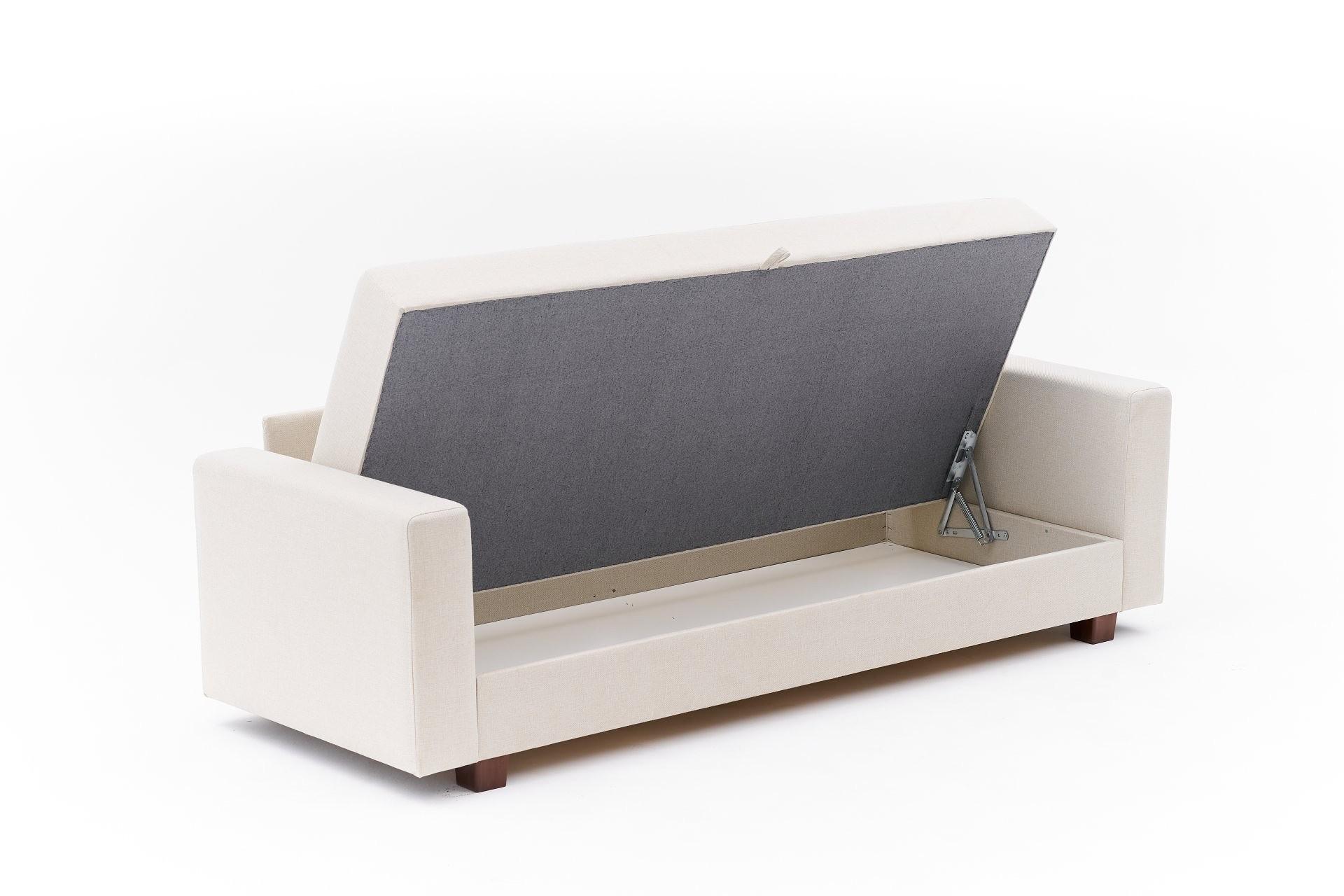 Aly Sofa Bed 3-Seater Cream 8