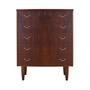Vintage chest of drawers walnut wood brown 1970s 0