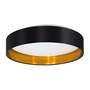 LED Ceiling Light Blended Fabric Steel Black 0