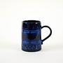 Dark blue ceramic pitcher 1970s 2