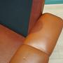 Poltrona Vintage Pelle Marrone anni '60 13