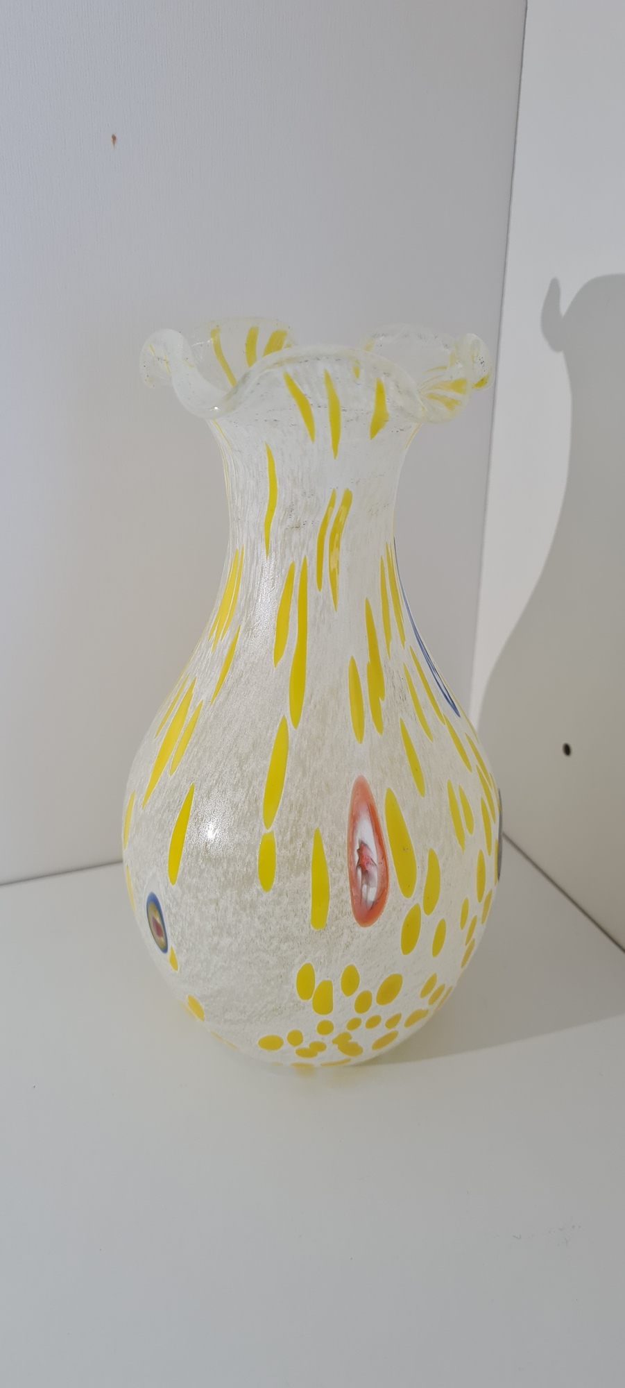 Vase Muranoglas Gelb 2