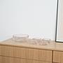 Glass bowls set 5-piece Transparent Red 1970s 1