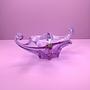 Vintage Schale Alexandrit Glas Rosa 6