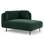 Ellis Récamiere abnehmbare Armlehne Velour Lux Dark Green 0