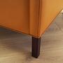 Sofa Leder Orange 1970er Jahre 9