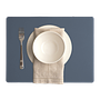 Placemat Rectangular 100% Recycled Leather Petrol 0