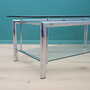 Vintage Couchtisch Glas Metall Transparent 1970er Jahre 6