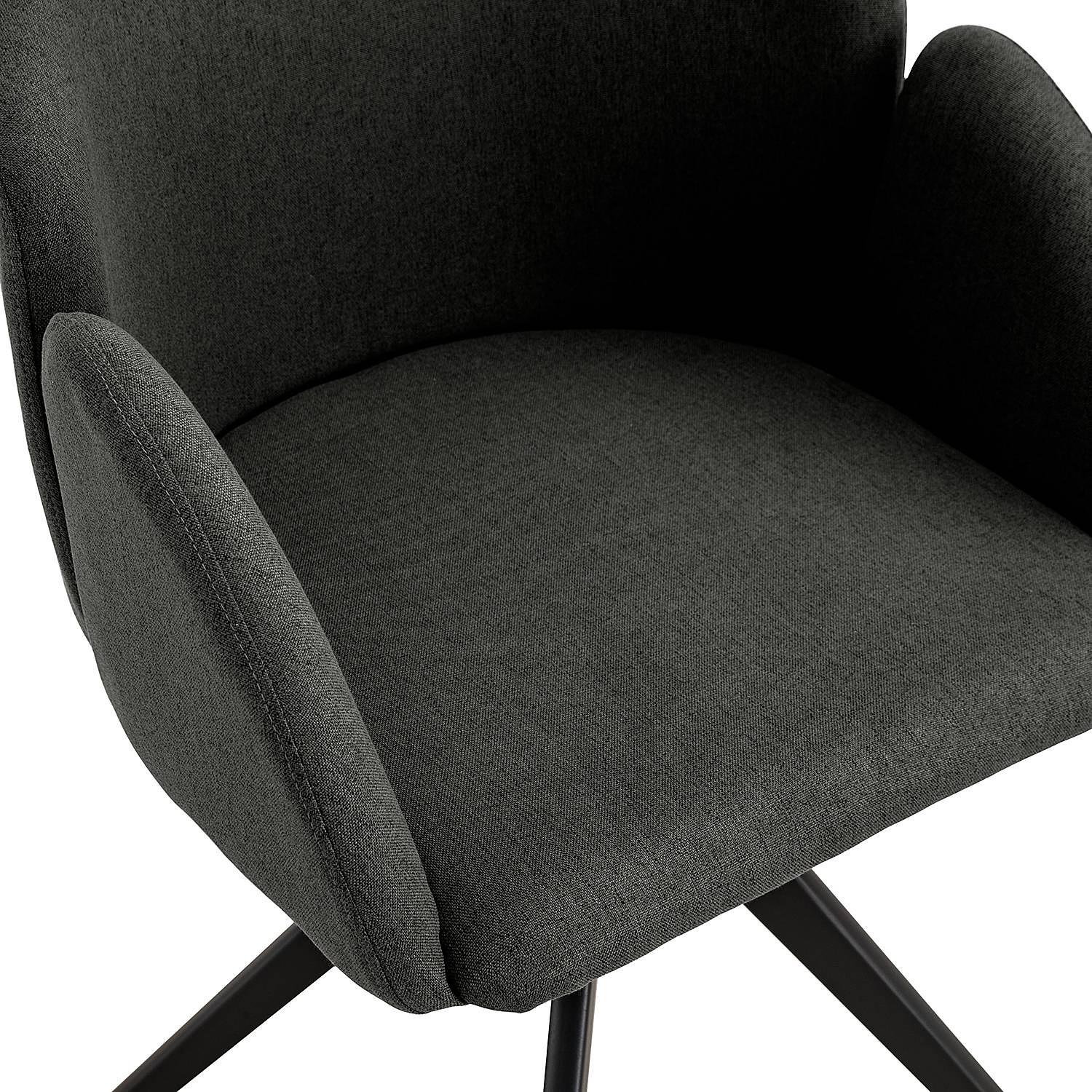 Swiveling Armchair LETAERI Anthracite 4
