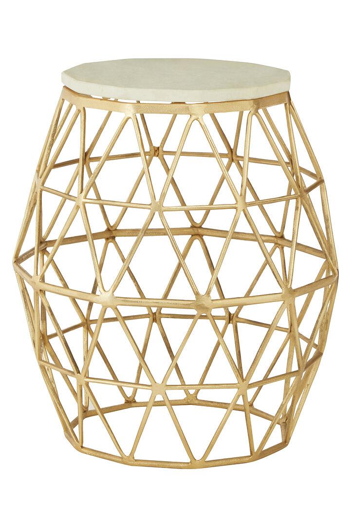Templar Side Table Aluminum Stone Gold 0