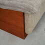 Vintage Sofa 3-Seater Teak Wood Textile Grey 1970s 7