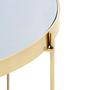 Allure Runder Beistelltisch Metall Glas Gold 2