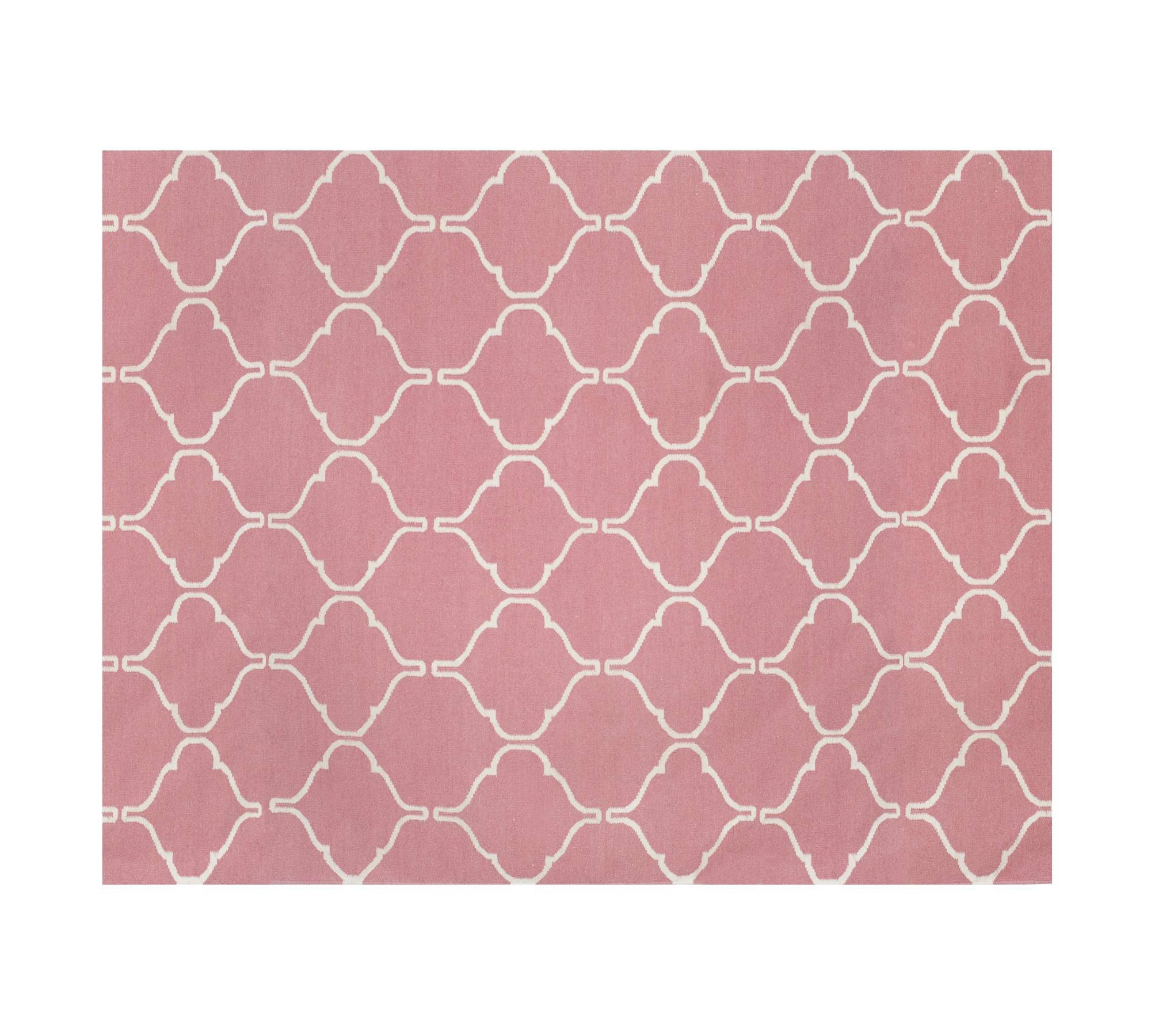 Woll-Kilim Teppich Pink 230 x 300 cm 0