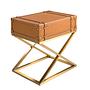 Eckbeistelltisch Leder Braun 7