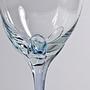 4x Vintage Weinglas Kristall Blau 1980er Jahre 2