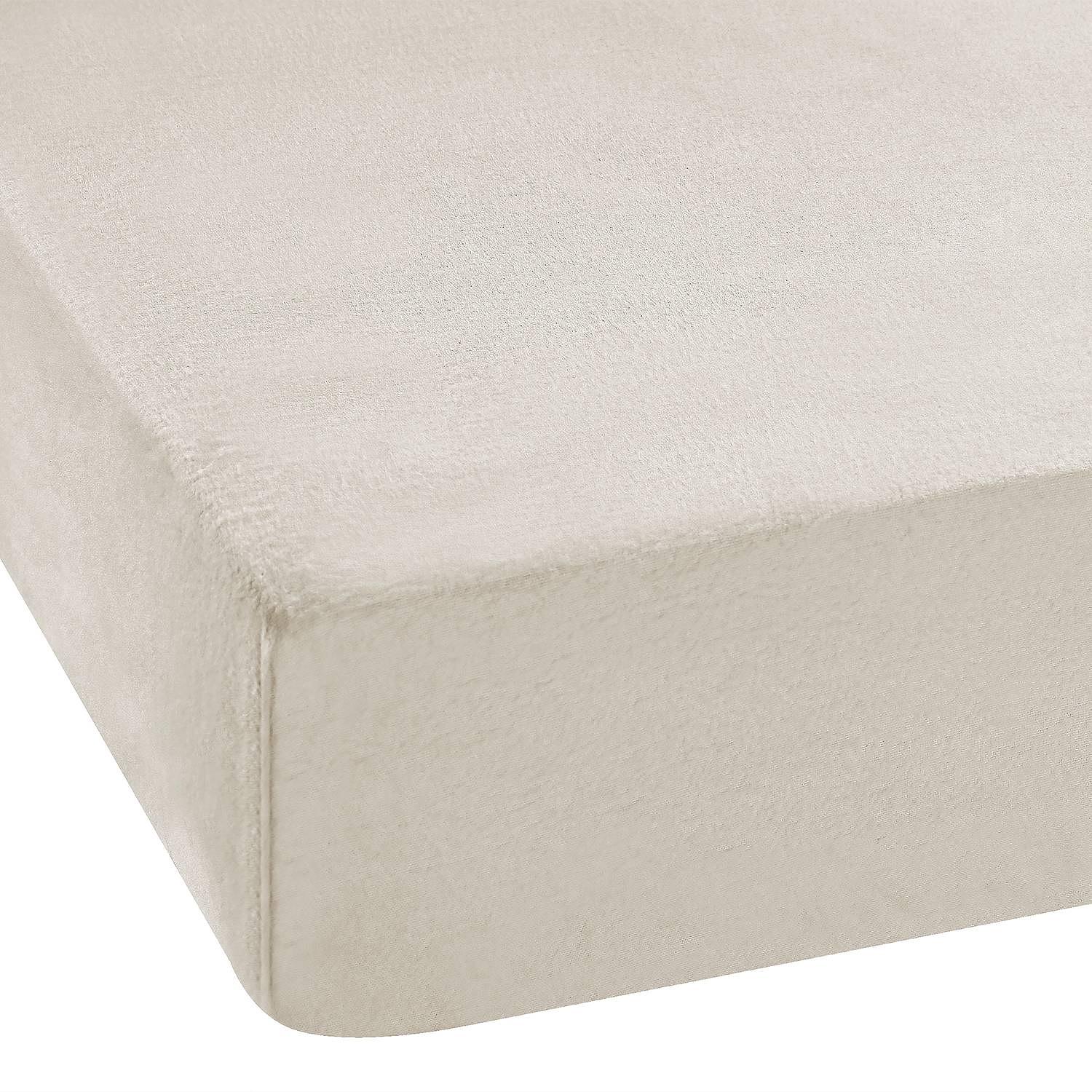 Vindum Feinbiber Spannbettlaken Baumwolle Beige 3