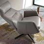 Poltrona 5092 Girevole Pelle Grigio 5
